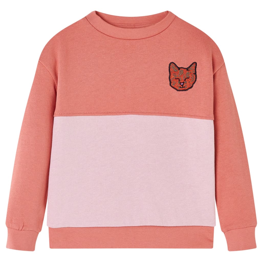 Sudadera infantil bloque de colores rosa 104