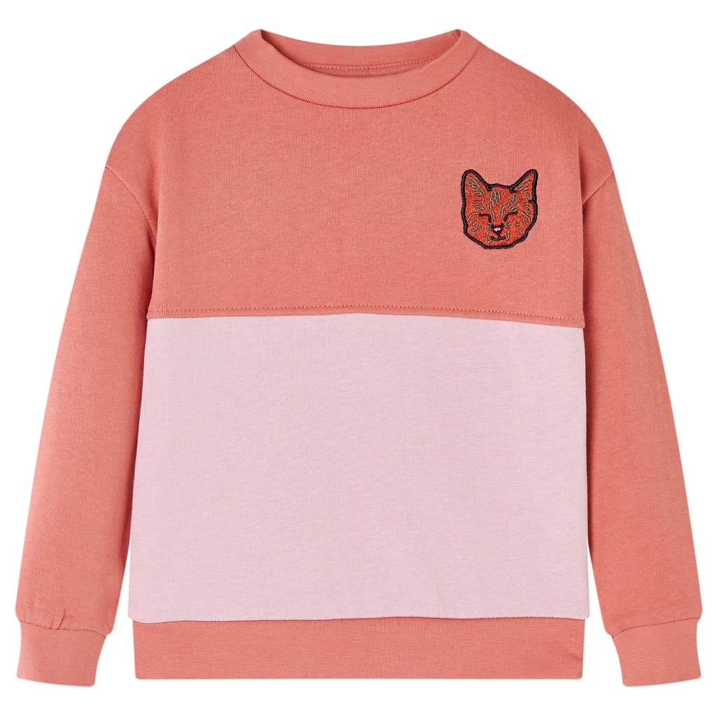 Sudadera infantil bloque de colores rosa 128