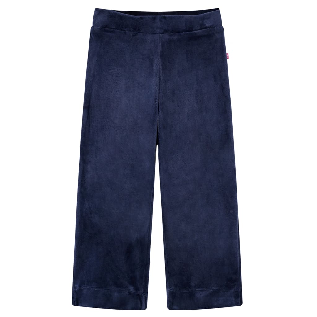 Pantalón infantil terciopelo azul oscuro 92