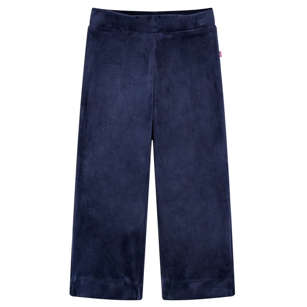 Pantalón infantil terciopelo azul oscuro 104