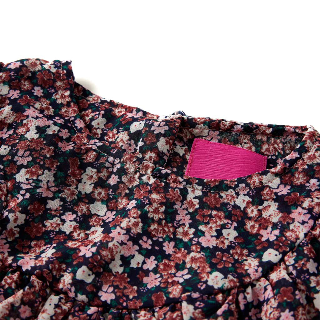 Camisa infantil de rosa longa rosa escura 104