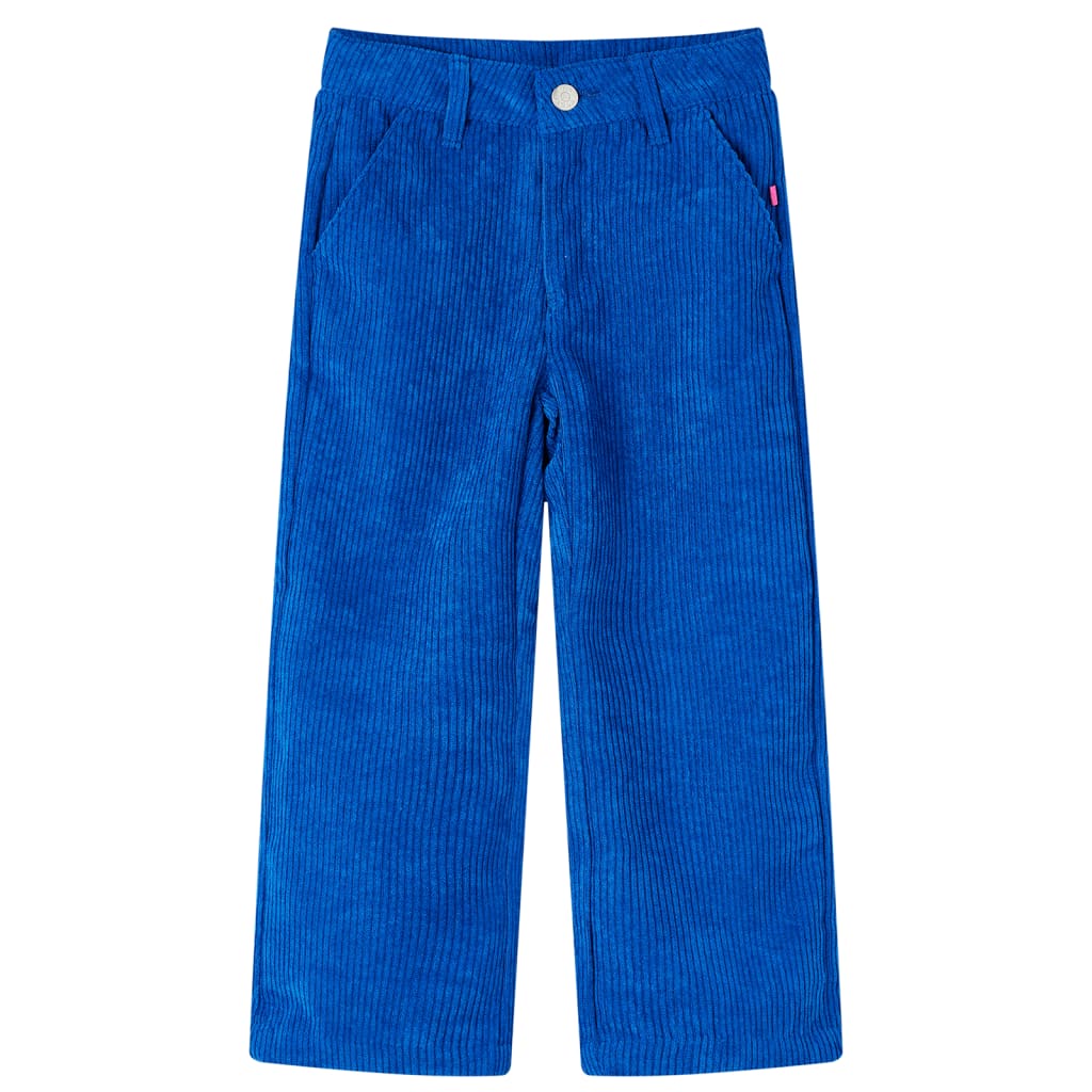 Pantalón infantil pana azul cobalto 92