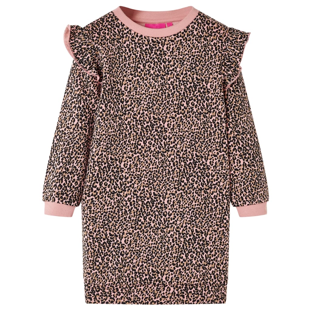 Vestido sudadera infantil rosa medio 104