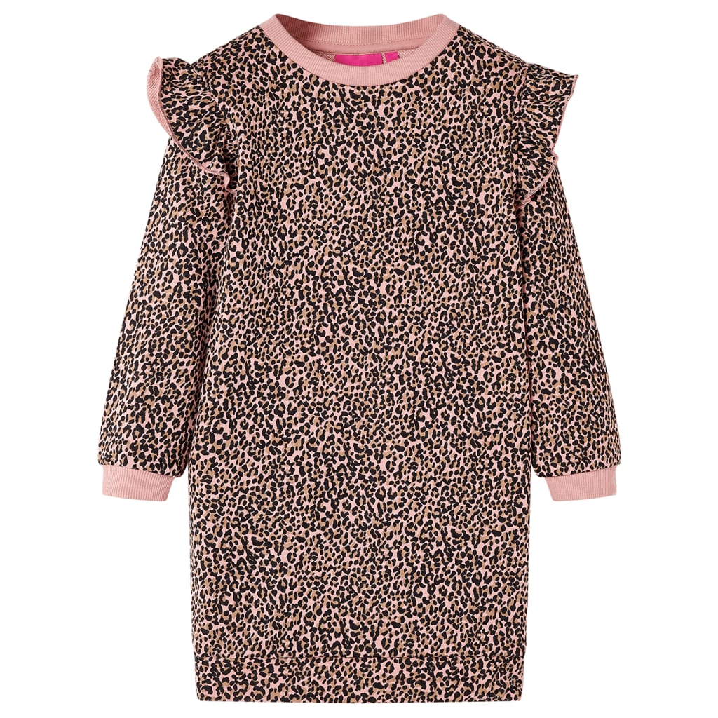 Vestido sudadera infantil rosa medio 116