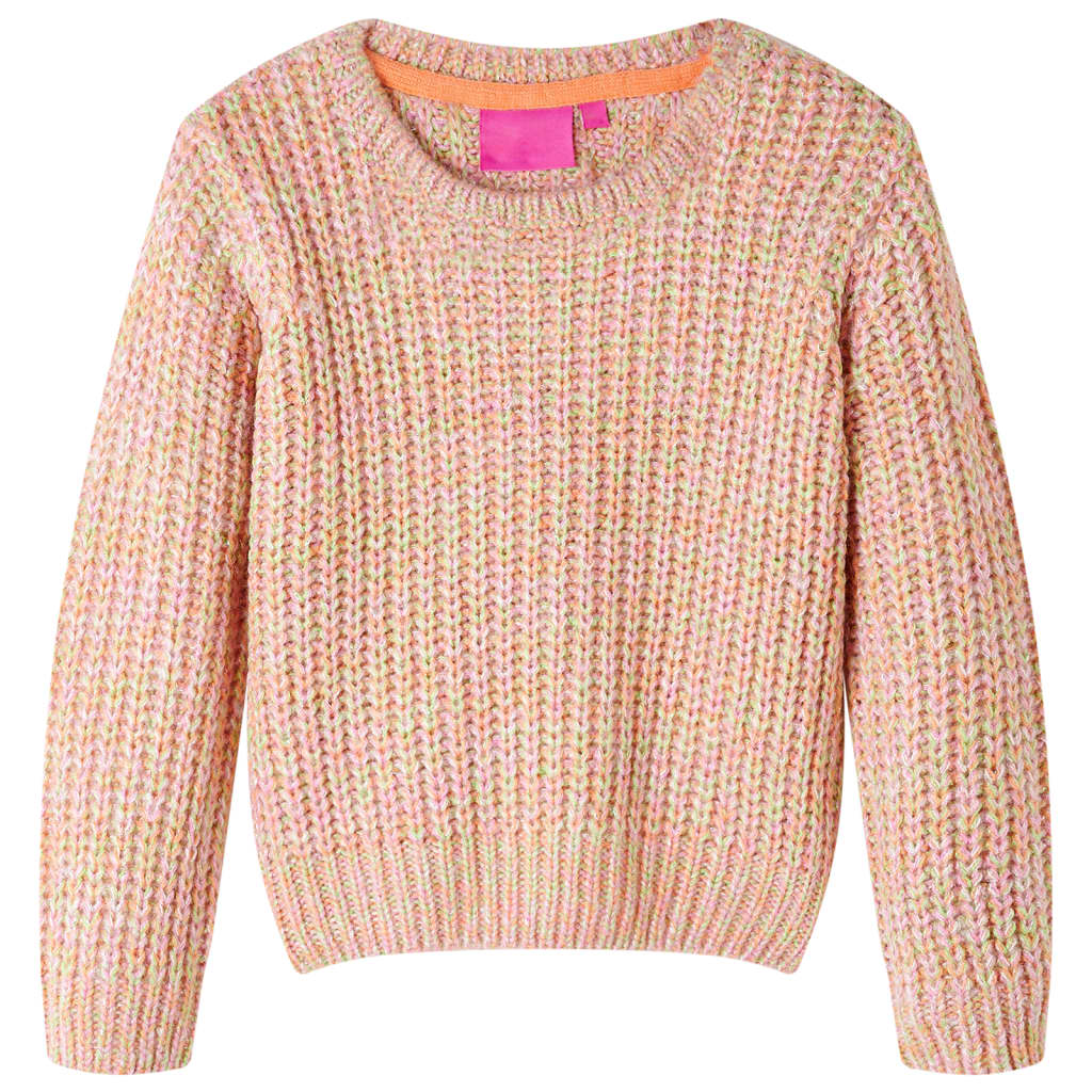 Jersey de punto infantil rosa suave 104