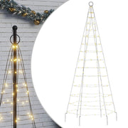 Árbol de navidad en asta de bandera 200 led blanco cálido 180cm v2346 Vetonek