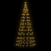 Árbol de navidad en asta de bandera 200 led blanco cálido 180cm v2346 - Vetonek