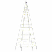 Árbol de navidad en asta de bandera 200 led blanco cálido 180cm v2346 - Vetonek