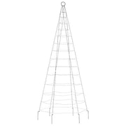 Árbol de navidad en asta de bandera 200 led blanco cálido 180cm v2346 - Vetonek