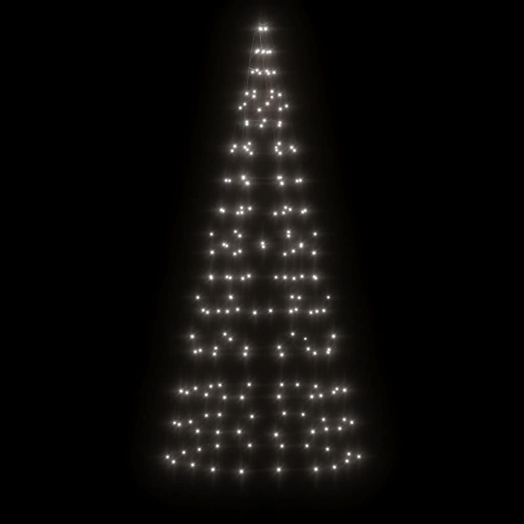 Árbol de navidad en asta de bandera 200 led blanco frío 180 cm v2353 - Vetonek