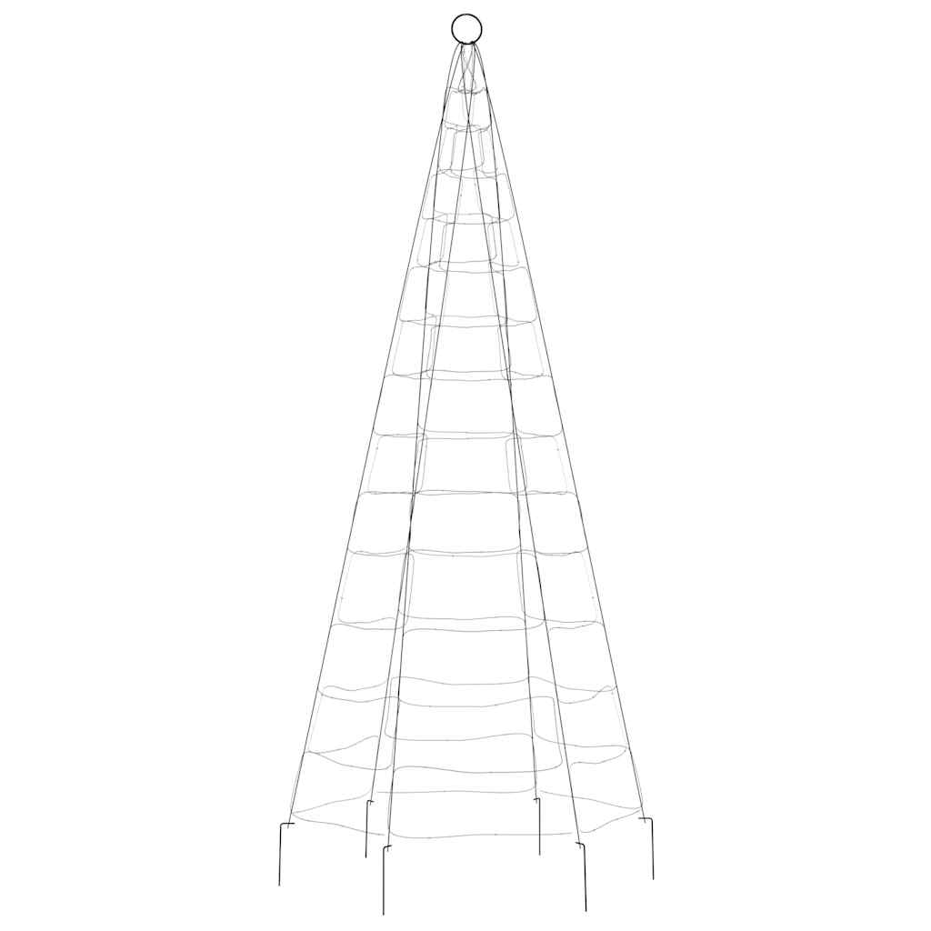 Árbol de navidad en asta de bandera 200 led blanco frío 180 cm v2353 Vetonek