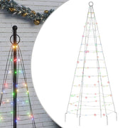 Árbol de Navidad en asta de bandera 200 LED bde colores 180 cm - Vetonek