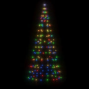 Árbol de Navidad en asta de bandera 200 LED bde colores 180 cm - Vetonek
