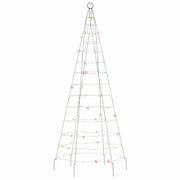 Árbol de Navidad en asta de bandera 200 LED bde colores 180 cm - Vetonek
