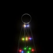 Árbol de Navidad en asta de bandera 200 LED bde colores 180 cm - Vetonek