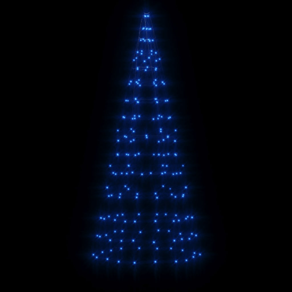 Árbol de navidad en asta de bandera 200 led azul 180 cm v2377 - Vetonek