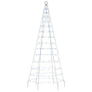 Árbol de navidad en asta de bandera 200 led azul 180 cm v2377 Vetonek