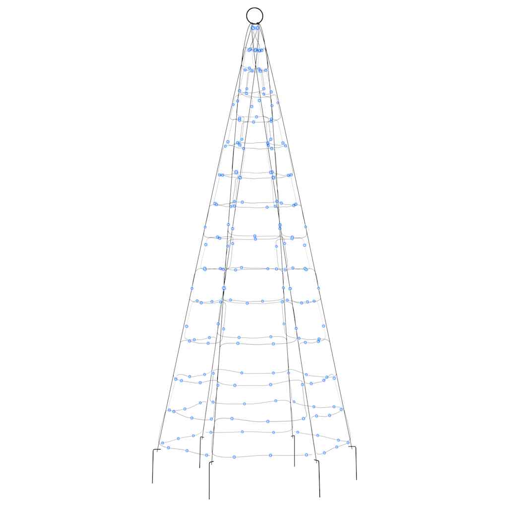 Árbol de navidad en asta de bandera 200 led azul 180 cm v2377 - Vetonek
