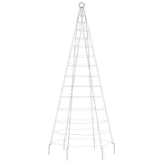 Árbol de navidad en asta de bandera 200 led azul 180 cm v2377 Vetonek