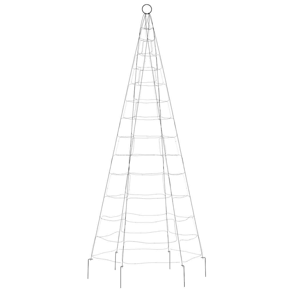 Árbol de navidad en asta de bandera 200 led azul 180 cm v2377 Vetonek