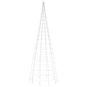 Árbol de navidad en asta de bandera 550 led blanco cálido 300cm v2384 - Vetonek