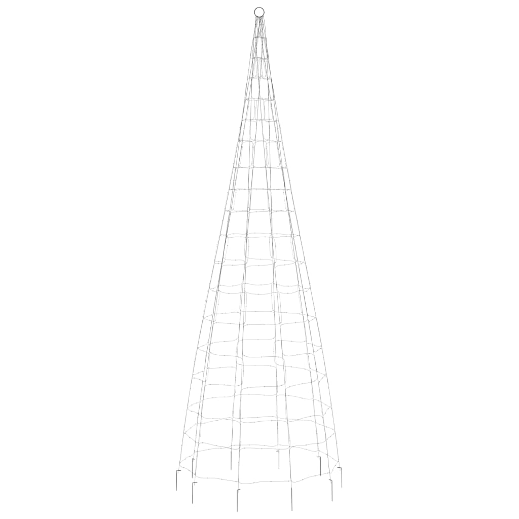 Árbol de navidad en asta de bandera 550 led blanco cálido 300cm v2384 - Vetonek