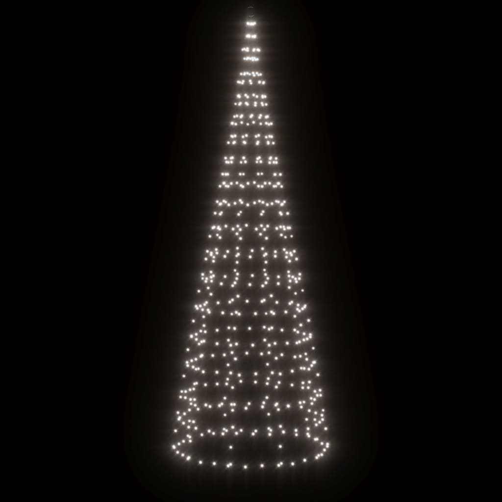 Árbol de navidad en asta de bandera 550 led blanco frío 300 cm v2391 Vetonek