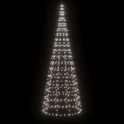 Árbol de navidad en asta de bandera 550 led blanco frío 300 cm v2391 - Vetonek