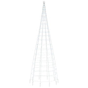 Árbol de navidad en asta de bandera 550 led blanco frío 300 cm v2391 - Vetonek