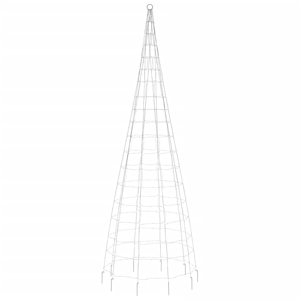 Árbol de navidad en asta de bandera 550 led blanco frío 300 cm v2391 - Vetonek