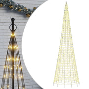 Árbol de navidad en asta bandera 1534 led blanco cálido 500 cm v2421 - Vetonek
