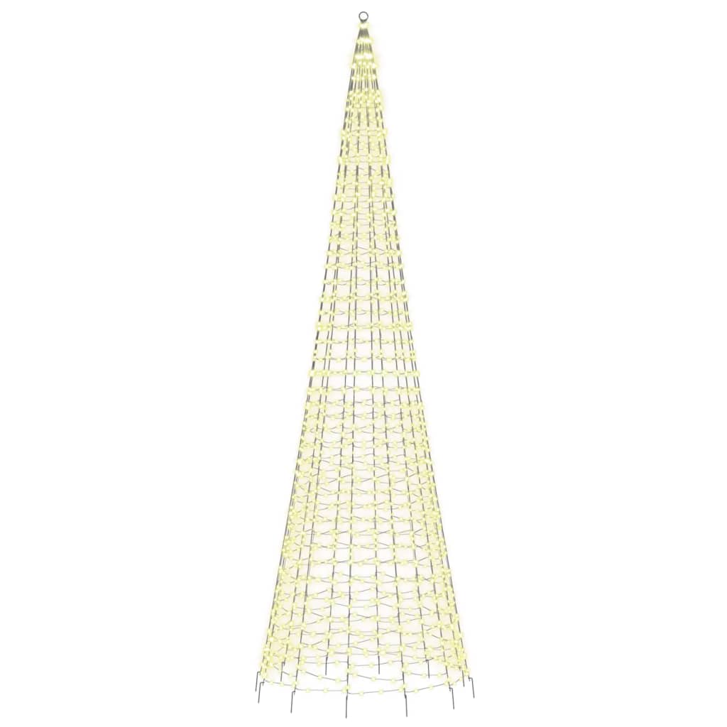 Árbol de navidad en asta bandera 1534 led blanco cálido 500 cm v2421 Vetonek