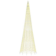 Árbol de navidad en asta bandera 1534 led blanco cálido 500 cm v2421 - Vetonek