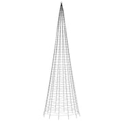 Árbol de navidad en asta bandera 1534 led blanco cálido 500 cm v2421 - Vetonek