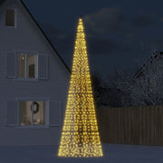 Árbol de navidad en asta bandera 1534 led blanco cálido 500 cm v2421 Vetonek