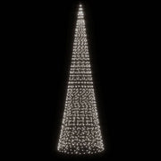 Árbol de Navidad en asta de bandera 1534 LED blanco frío 500 cm V2438 Vetonek