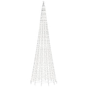 Árbol de Navidad en asta de bandera 1534 LED blanco frío 500 cm V2438 Vetonek