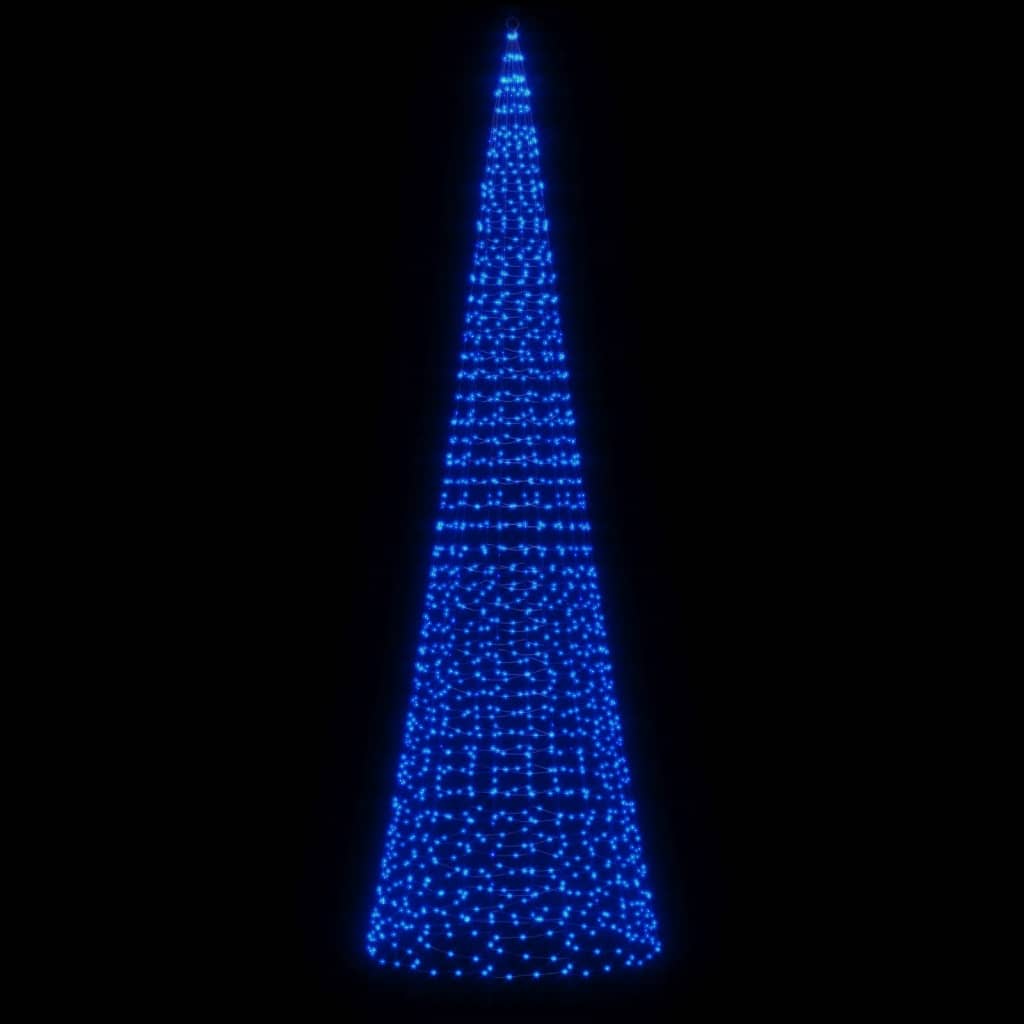 Árbol de navidad en asta de bandera 1534 led azul 500 cm v2452 - Vetonek