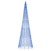 Árbol de navidad en asta de bandera 1534 led azul 500 cm v2452 - Vetonek