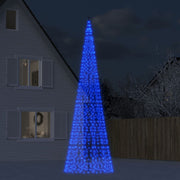 Árbol de navidad en asta de bandera 1534 led azul 500 cm v2452 Vetonek