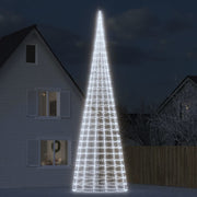 Árbol de navidad en asta de bandera 3000 led blanco frío 800 cm v2476 Vetonek