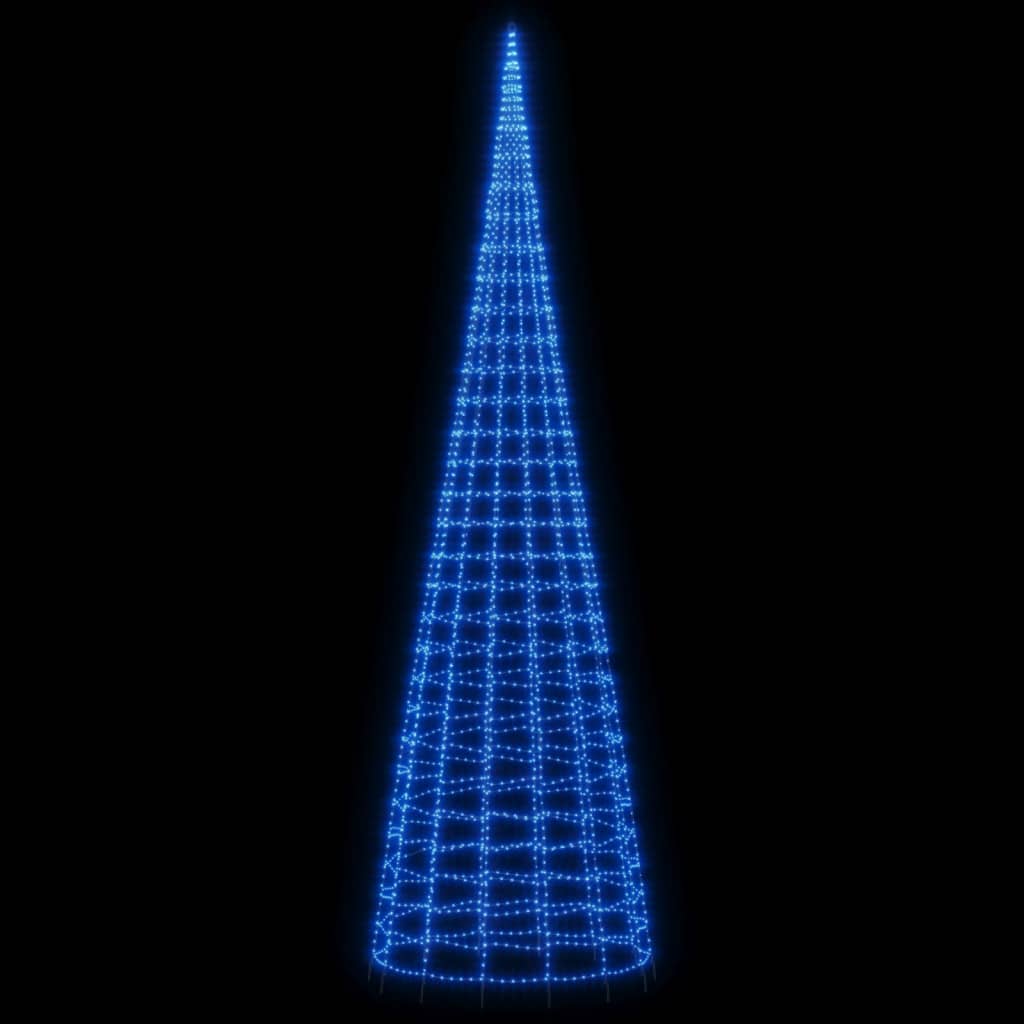 Árbol de navidad en asta de bandera 3000 led azul 800 cm v2490 Vetonek