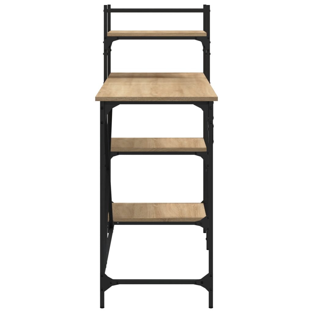 Bureau d'ordinateur avec étagères chêne Sonoma 120x47x109 cm V5484 Vetonek