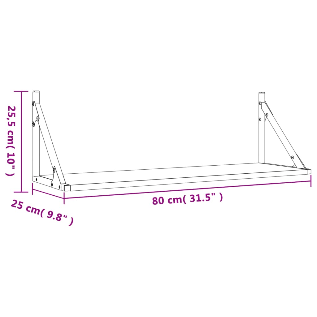 Scaffali da parete 2 UDS Sintetizzato Wood