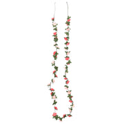 Guirnaldas de flores de navidad 6 uds rosa primaveral 250 cm v6788 - Vetonek