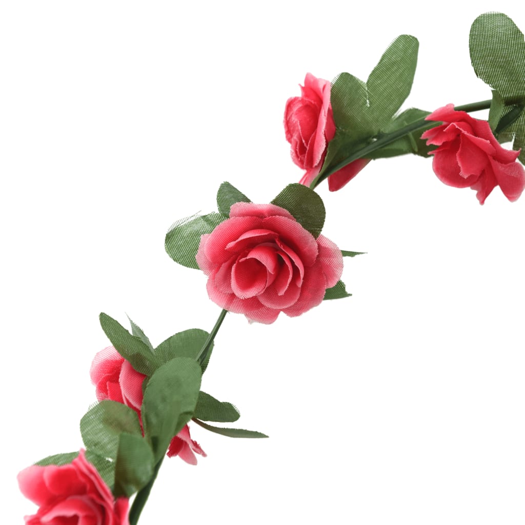 Guirnaldas de flores de navidad 6 uds rojo y rosa 250 cm v6795 - Vetonek
