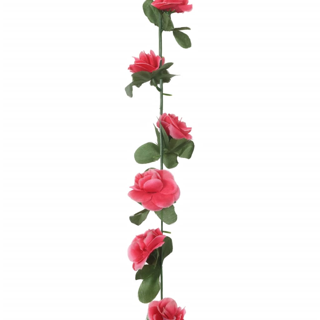 Guirnaldas de flores de navidad 6 uds rojo y rosa 250 cm v6795 - Vetonek