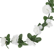Guirnaldas de flores de Navidad 6 uds blanco primaveral 250 cm V6825 Vetonek