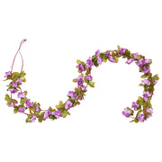 Guirnaldas de flores de Navidad 6 uds morado claro 250 cm - Vetonek