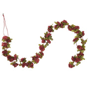 Guirnaldas de flores de Navidad 6 uds rojo tinto 250 cm - Vetonek